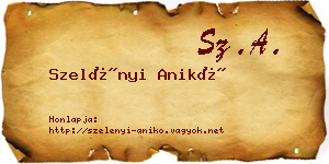 Szelényi Anikó névjegykártya