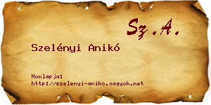 Szelényi Anikó névjegykártya