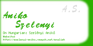 aniko szelenyi business card